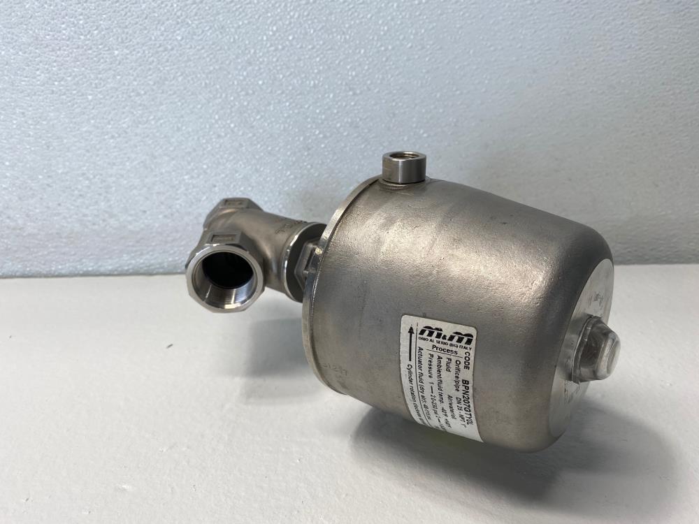 M & M 1" NPT 316SS Piston Actuated Shut-Off Valve BPN207GTY0L